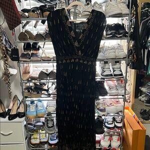 Black Maxi V-Neck Summer Dress